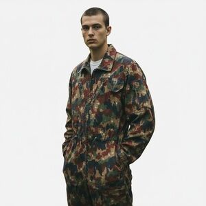 Vintage Swiss Army Alpenflage Tanker Coveralls